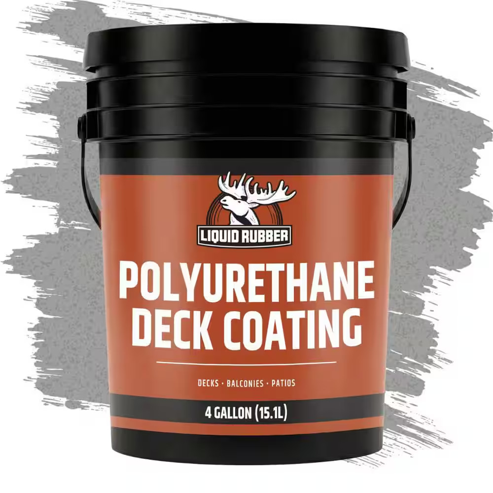 Polyurethane Deck Coating 4 Gal. 10X Stronger than Paint – Sealant for Pool Deck