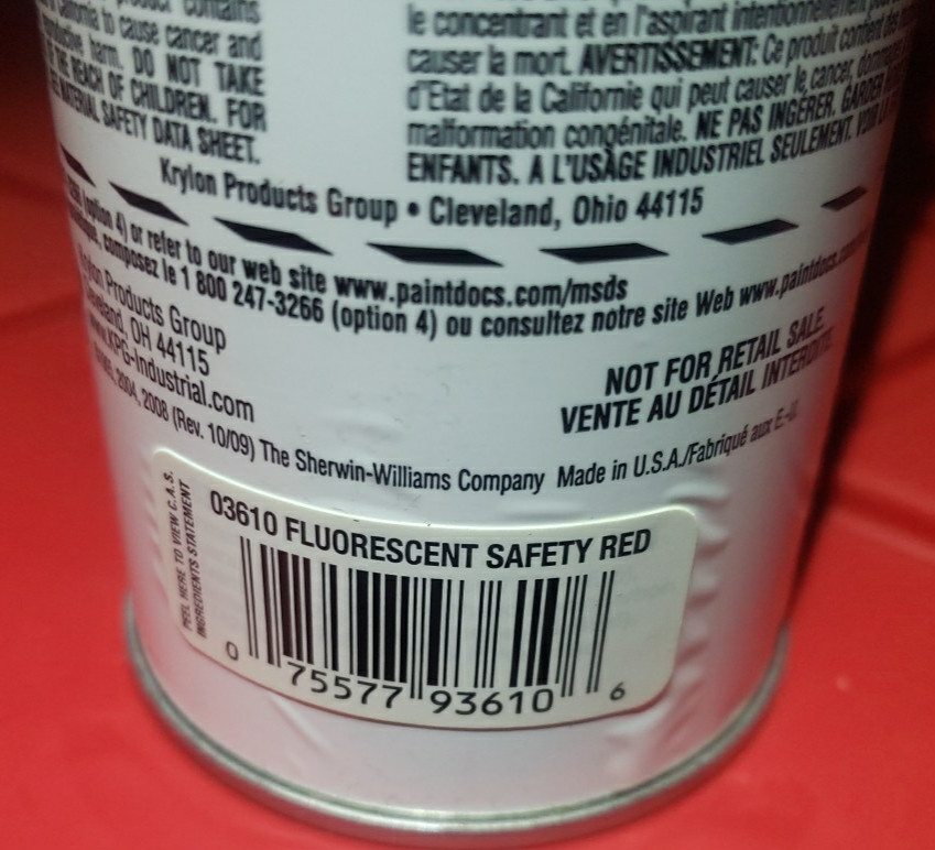 Krylon Industrial Quik-Mark Water-Based Inverted Marking Paint (RED)