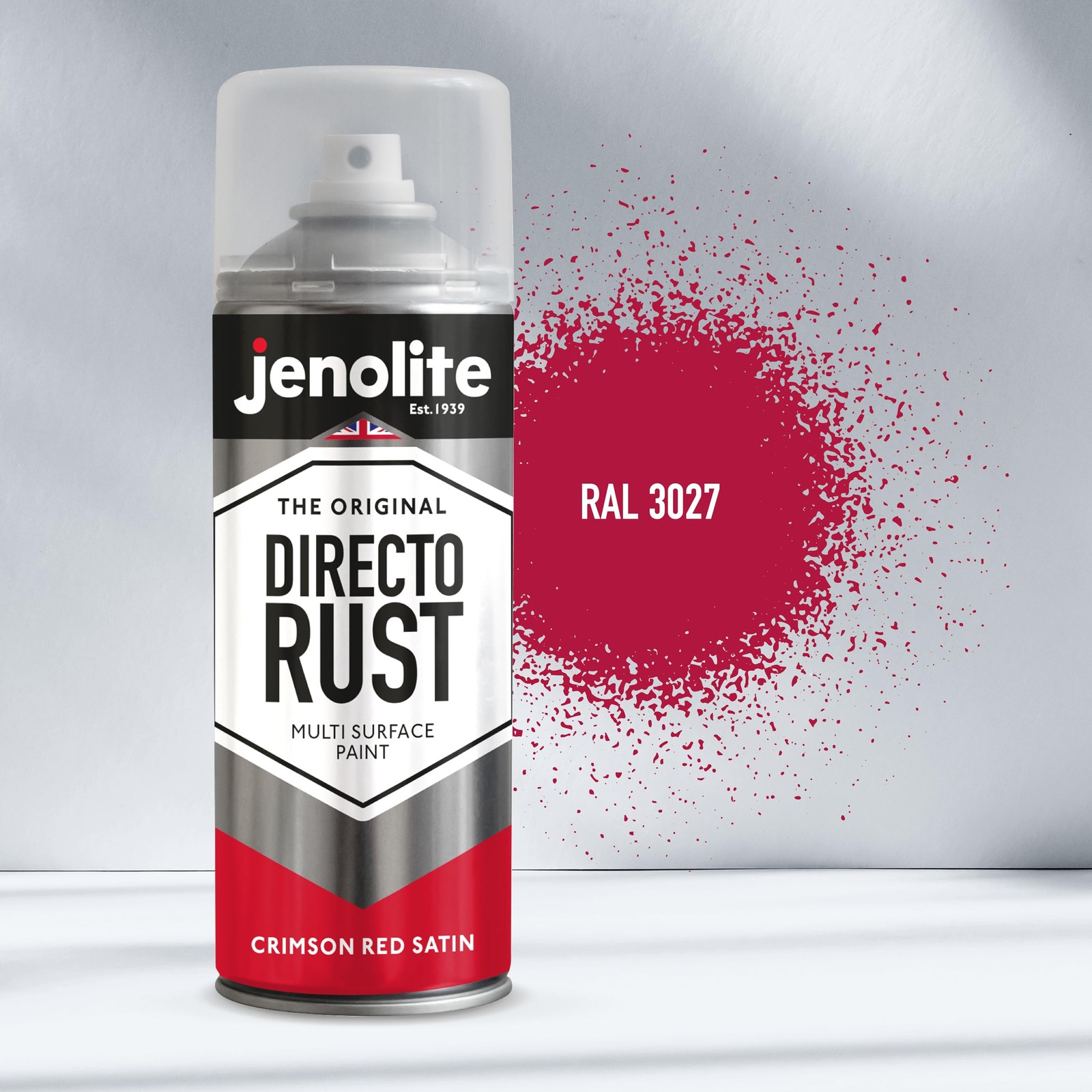 Directorust Satin Spray Paint | CRIMSON RED | 400ml 13.52fl oz | SemiGloss Sp…