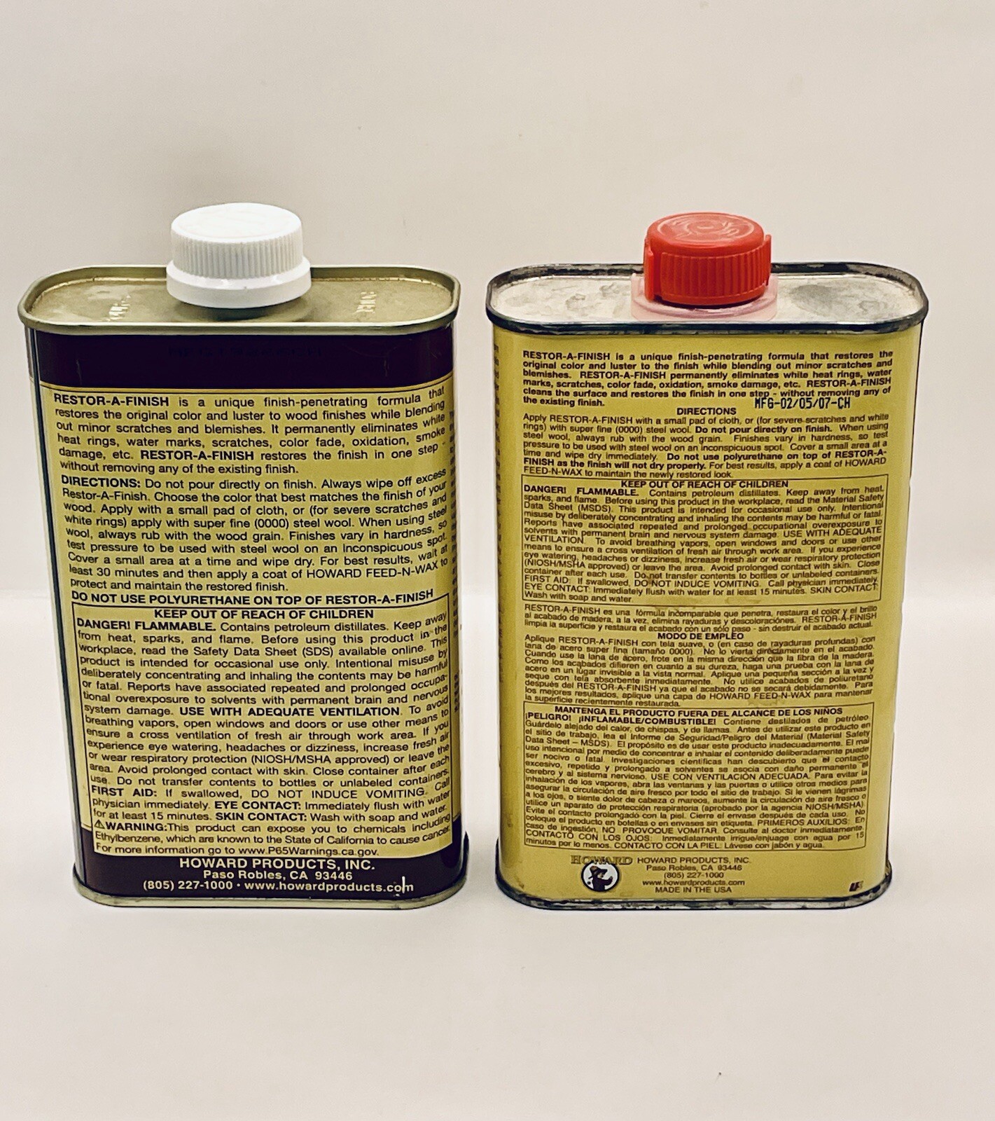HOWARD RESTOR-A-FINISH CHERRY 16 FL OZ VINTAGE LOT OF 2