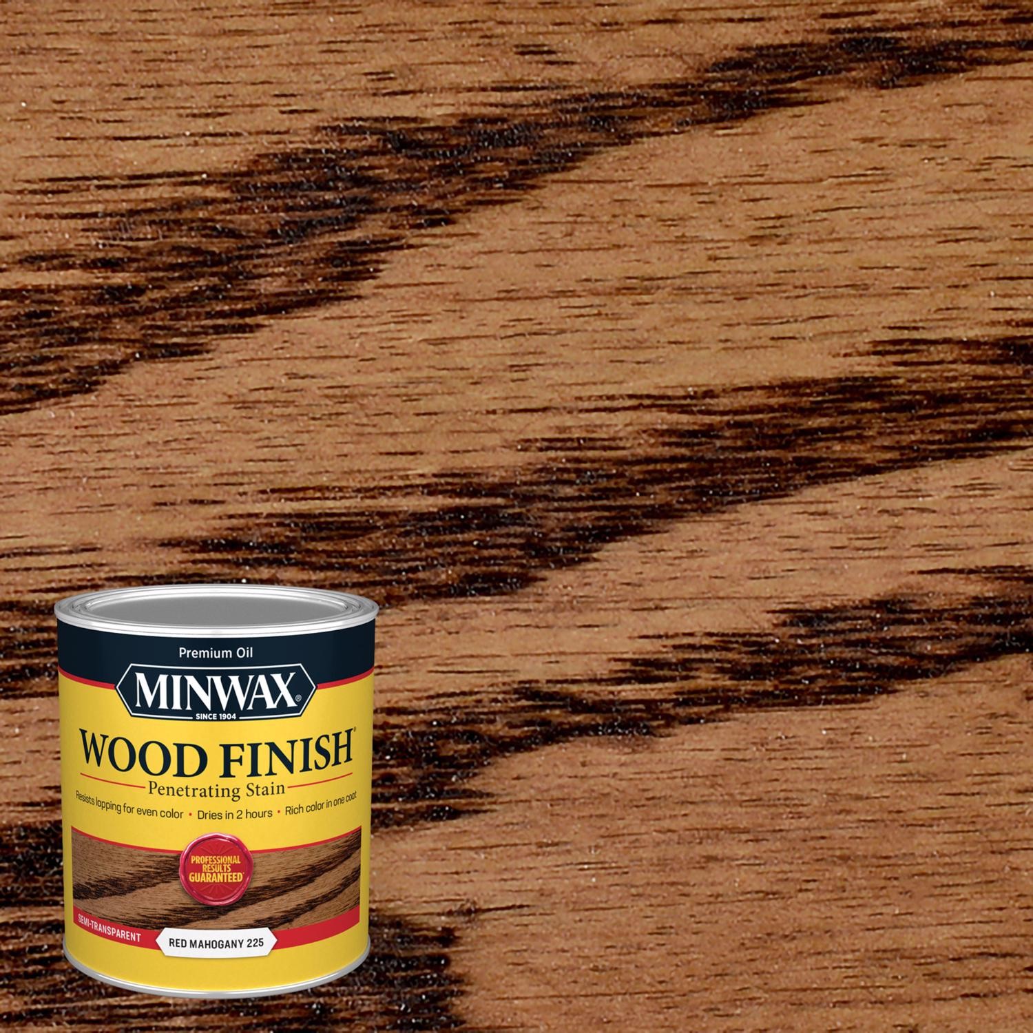 Minwax 70007444 Red Mahogany 150 sq. ft. Coverage Wood Stain 1 qt. (Pack of 4)