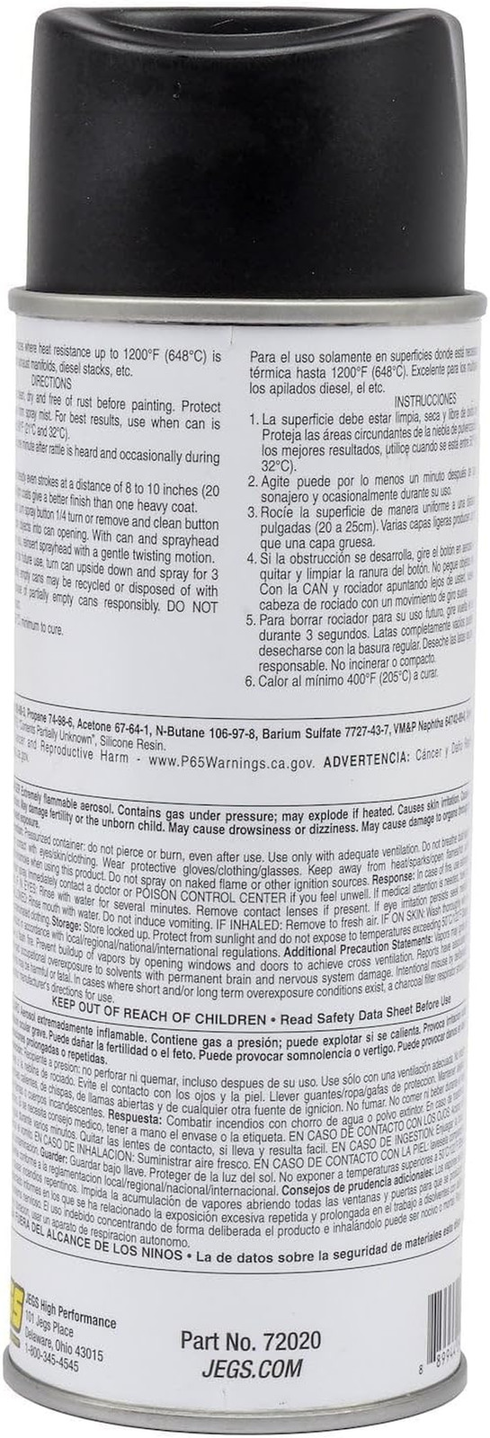 Black High Temperature Resistant Paint | 12 Oz. Aerosol Spray | Resists Heat up