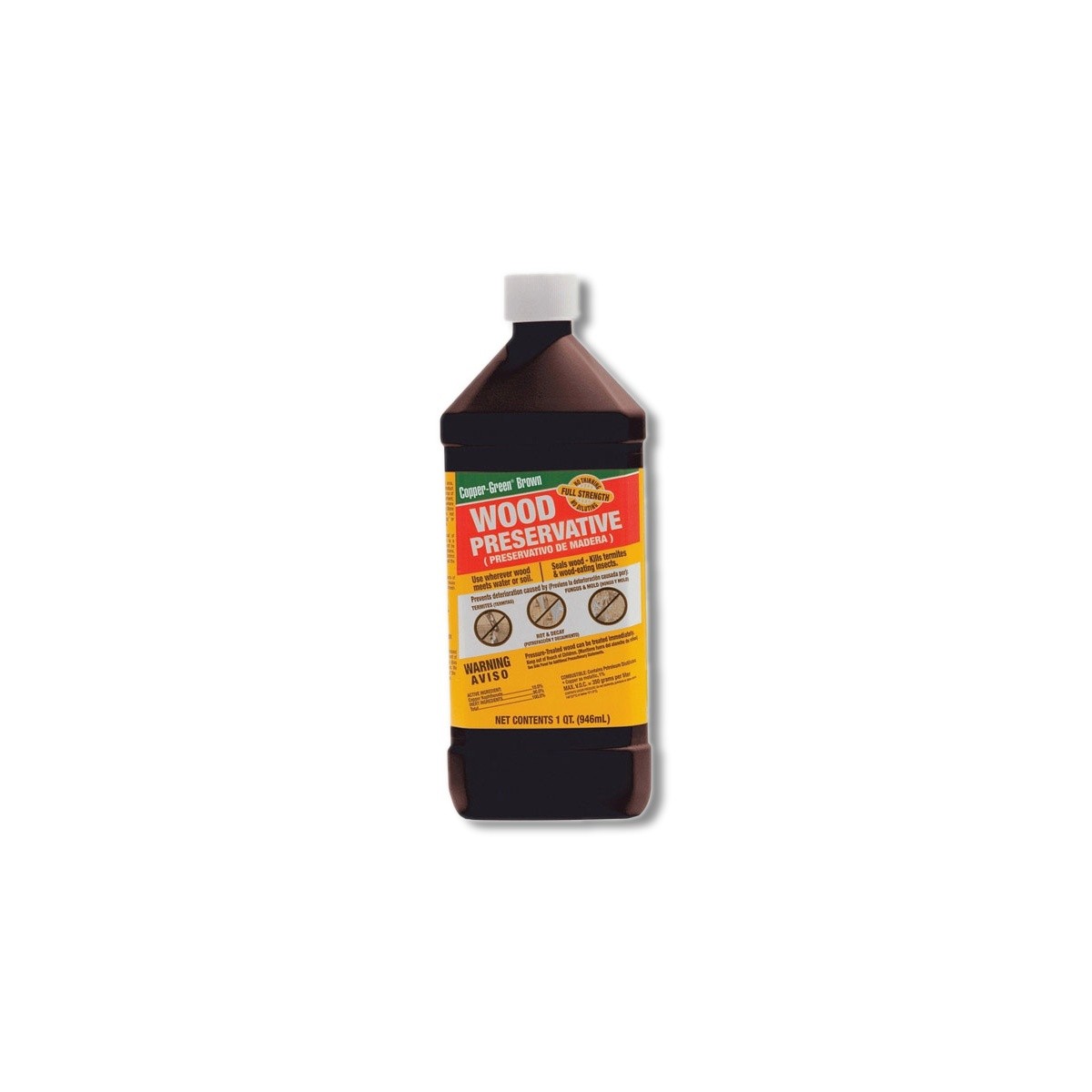 Copper Green Flat Brown Oil-Based Wood Preservative 1 qt CB QTS/ 12 PK