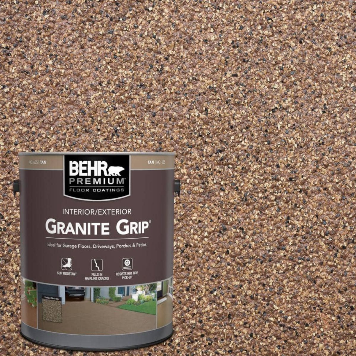 Concrete Floor Coating Granite Grip Garage Driveway Patio Decorative Interior