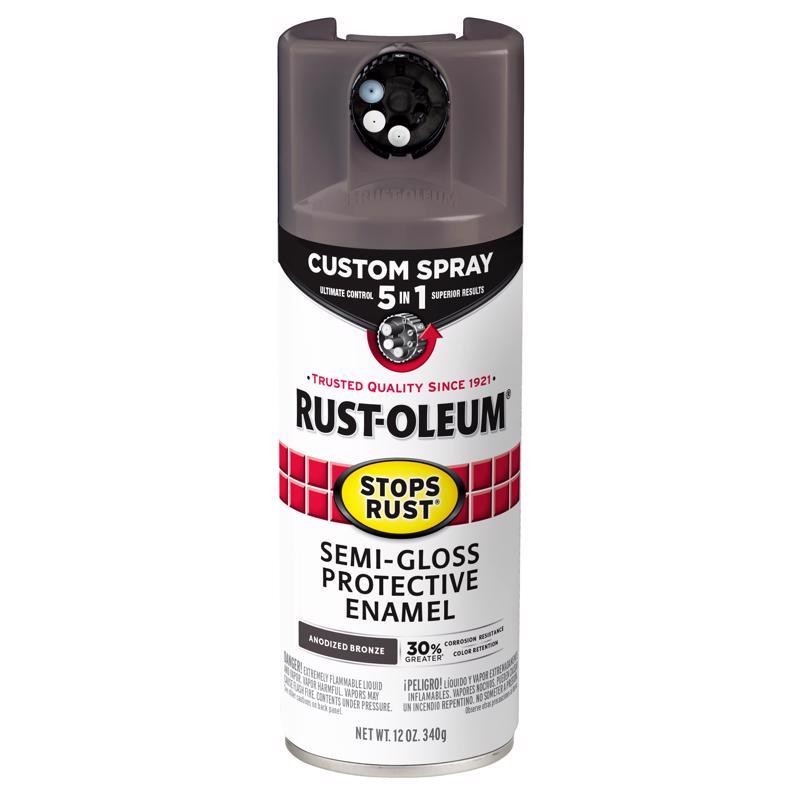 Rust-Oleum Stops Rust Custom Spray 5-in-1 Semi-Gloss ANODIZED BRONZE Spray Paint