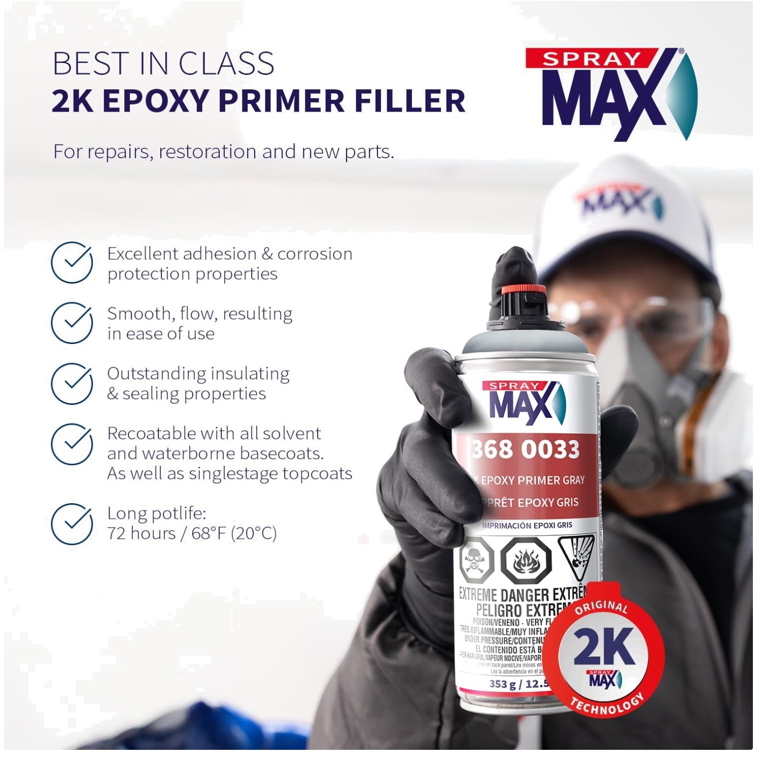 Corrosion-Resistant 2K Primer | Gray Epoxy Spray