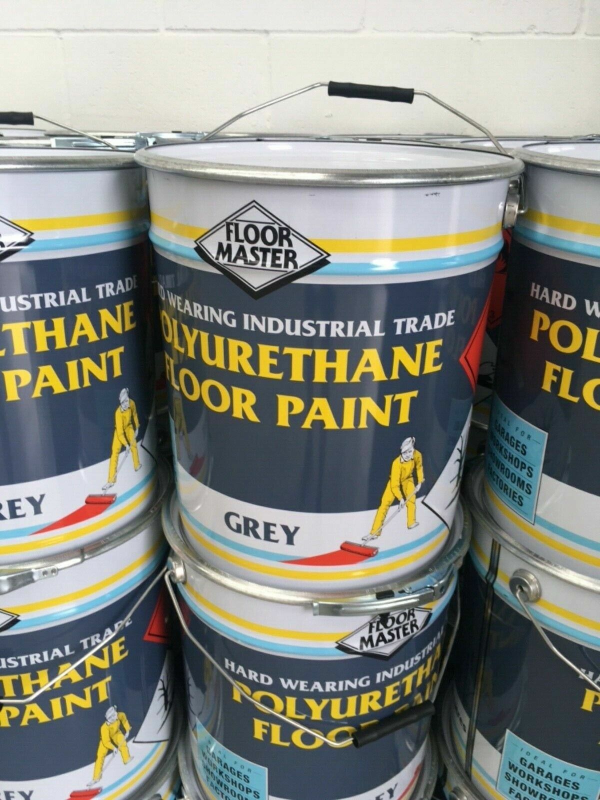 INDUSTRIAL GARAGE/ WAREHOUSE FLOOR PAINT 5/10/20 LITRES VARIOUS COLOUR