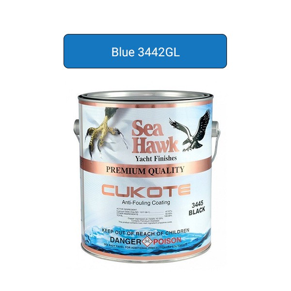Sea Hawk Cukote Antifouling Ablative Bottom Paint Blue Gallon 3442GL
