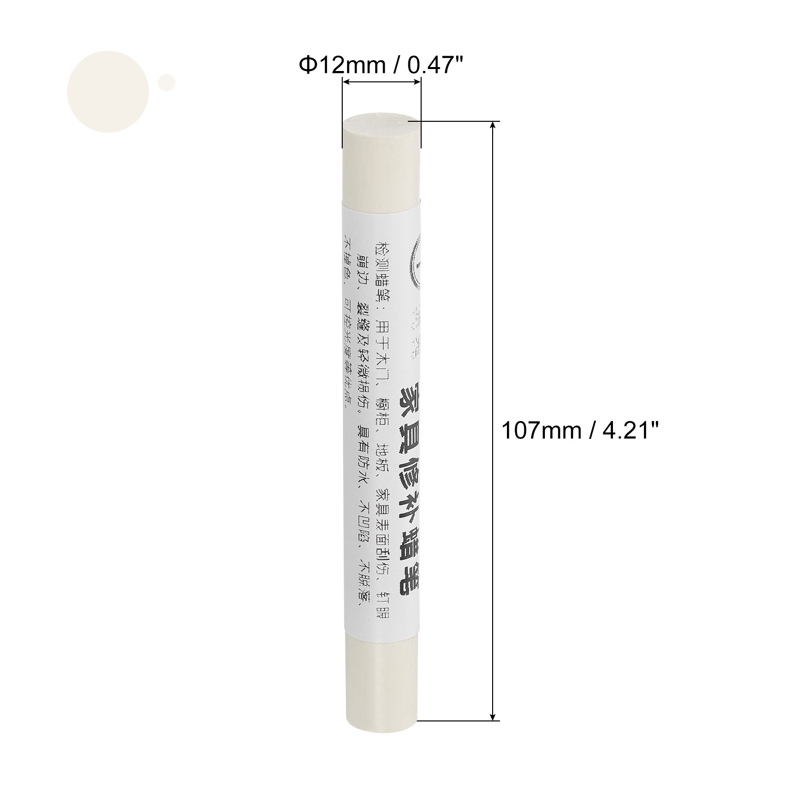 Furniture Repair Crayons Wax Filler Stick, 5Pcs Milky White