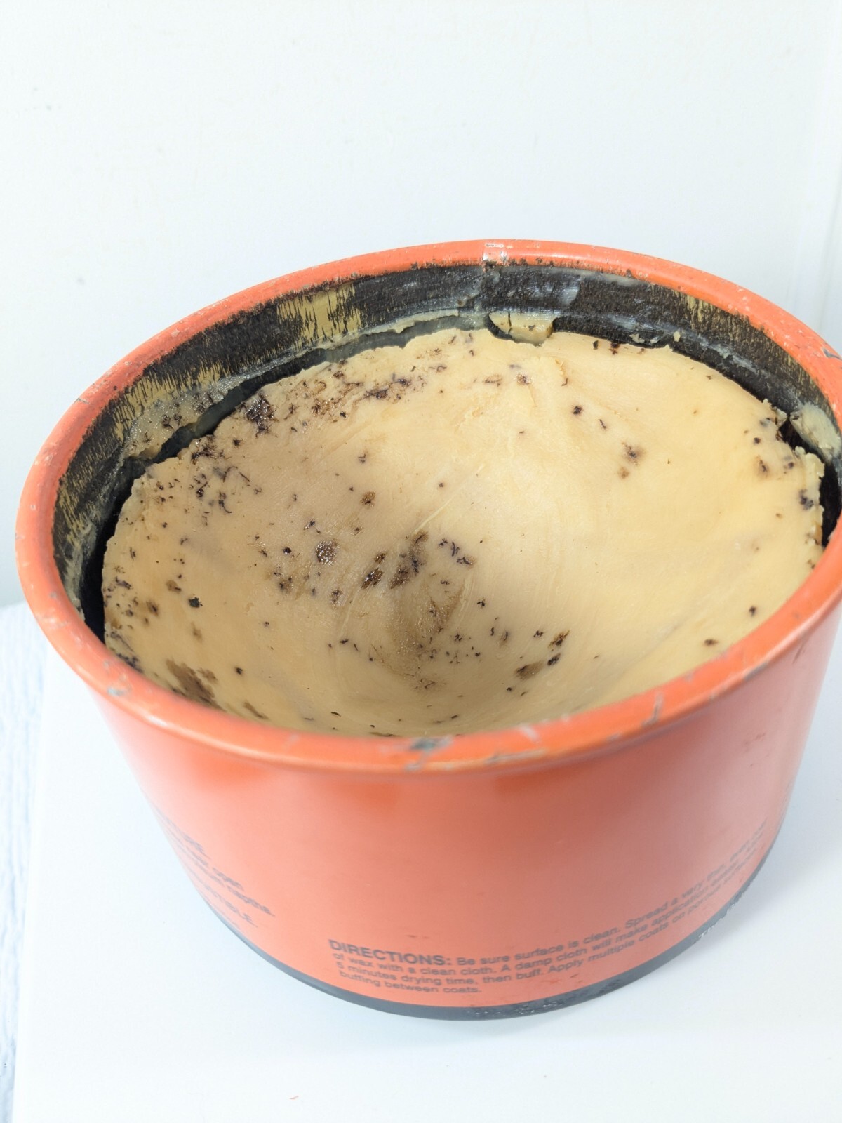 Vintage Butcher’s Wax Boston Polish Amber Paste Wax 16 oz Tin READ
