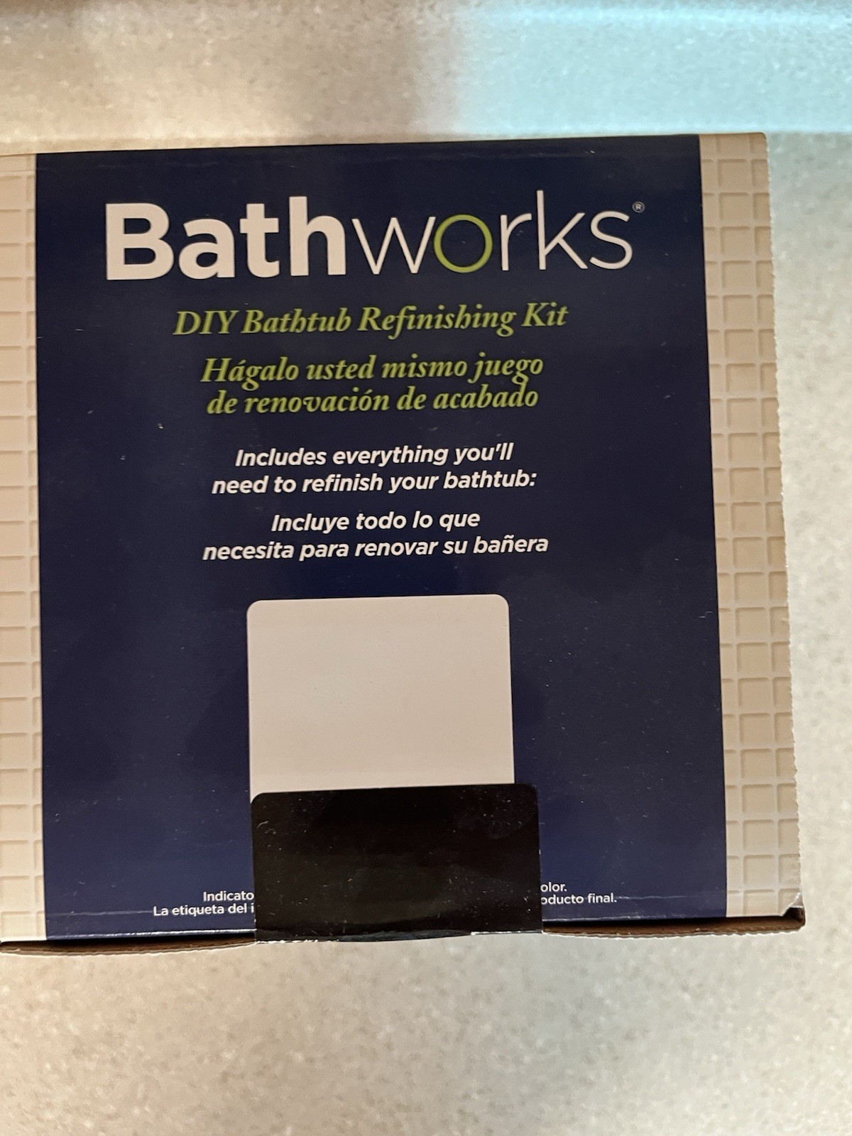 Bathworks Bathtub Refinishing Kit Black 1 Pint Gloss Resin Fast Dry Non-Skid
