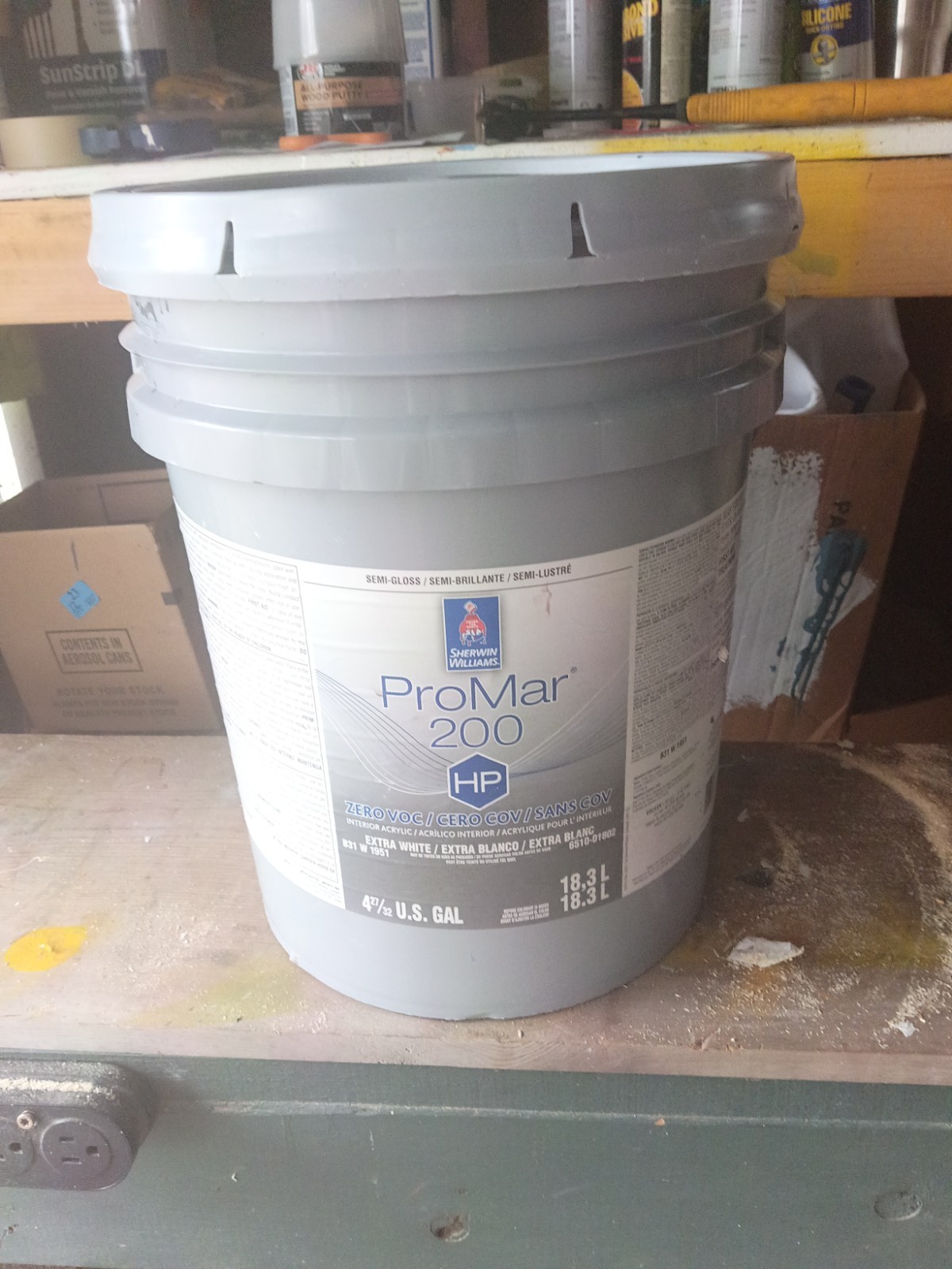 New, Sealed, Unopened Sherwin-Williams ProMar 200 HP Interior Semi-Gloss 5 Gal.