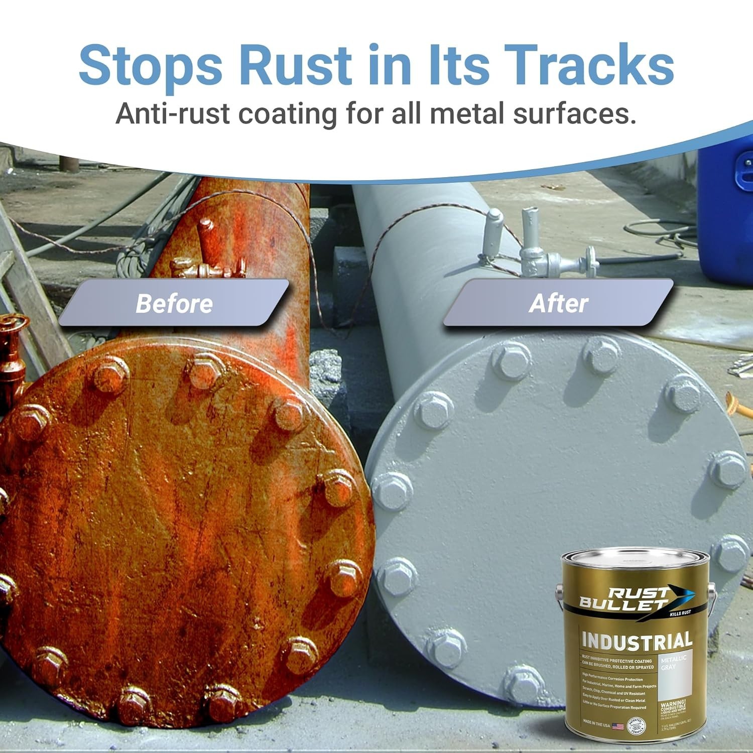 Rust Bullet Industrial – Rust Inhibitor Paint, Industrial Strength Protective