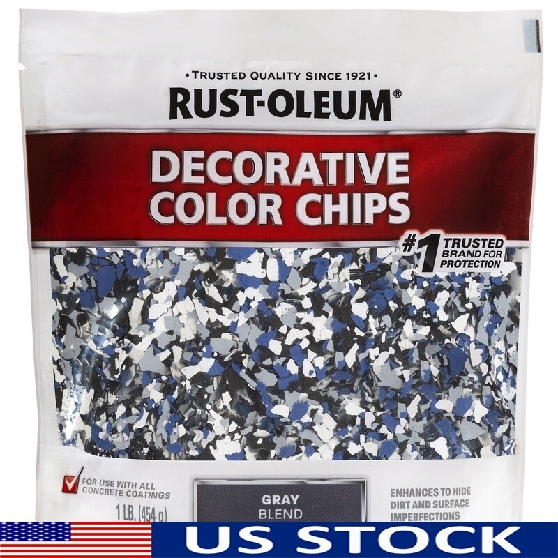 Decorative Concrete Chips Non-Slip Micro Blend 1 lbs Indoor Outdoor Use