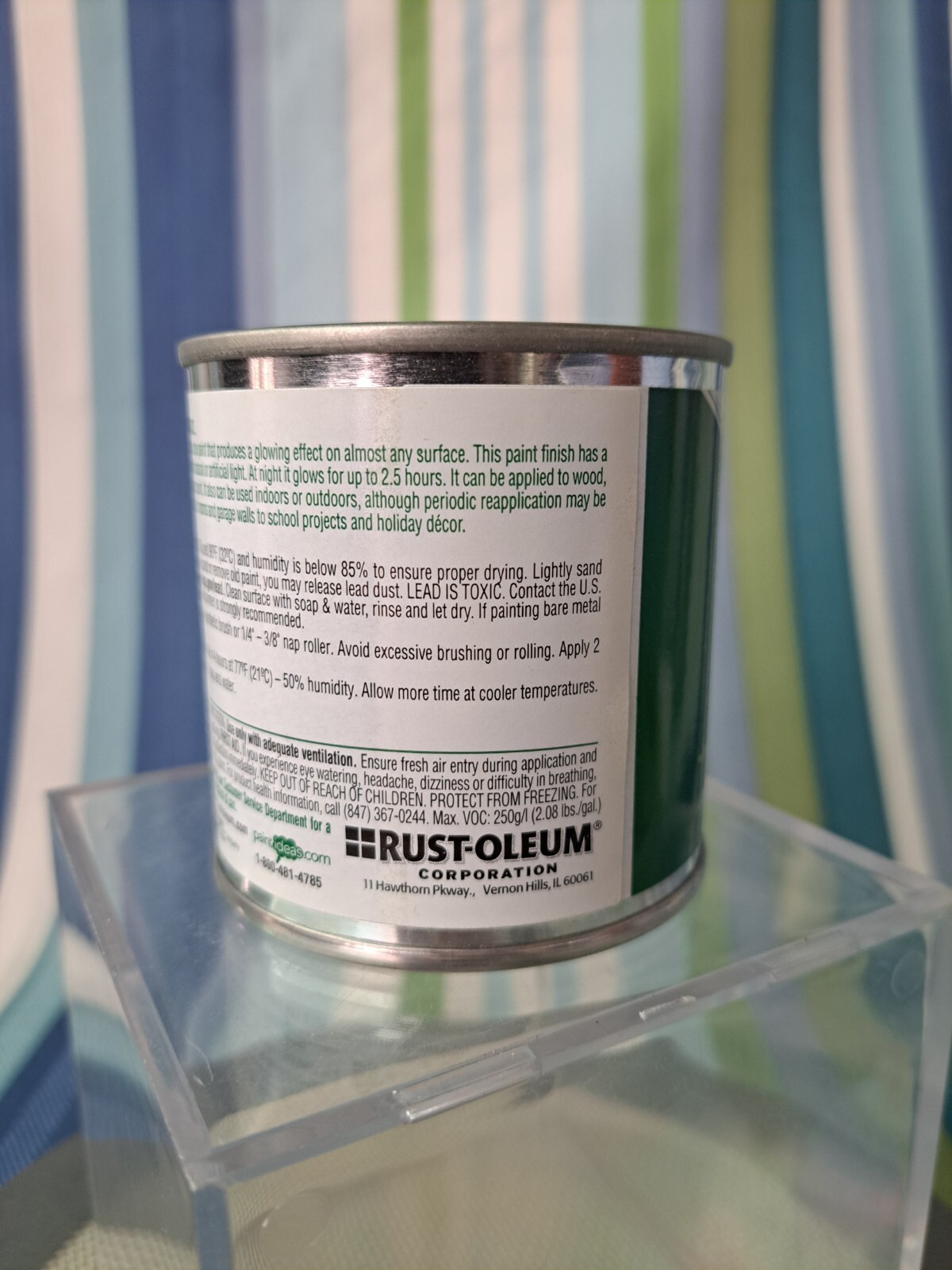 NOS 2004 RUST-OLEUM SPECIALTY GLOW IN THE DARK LUMINOUS LATEX PAINT CAN BIN09