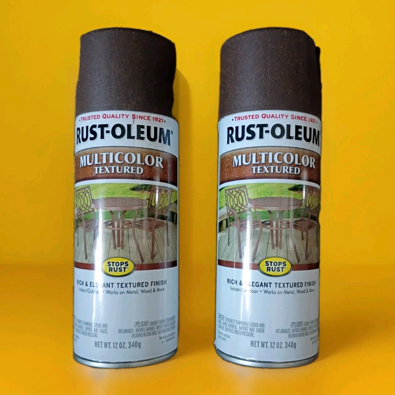 Rust-Oleum 223523 Textured Spray Paint, Autumn Brown, Solvent, 12 Oz- 2 PACK