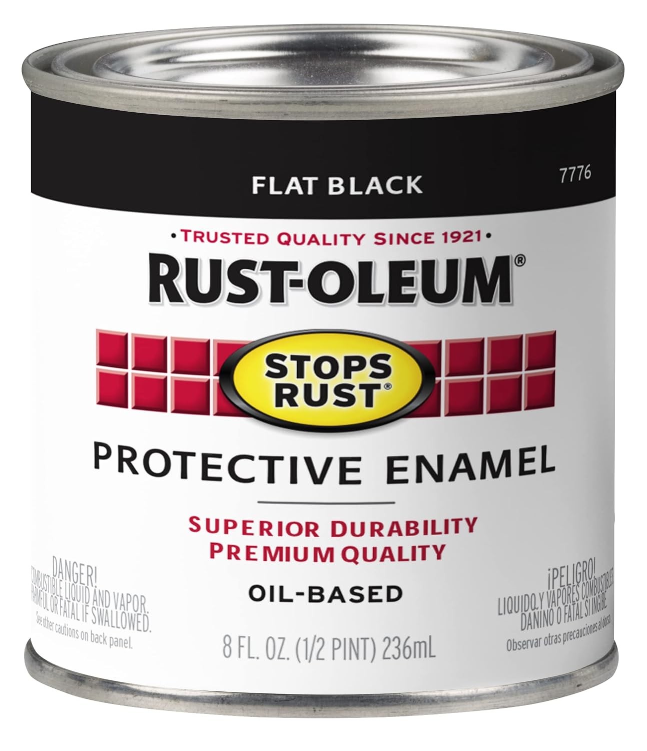 Flat Black Metal Paint 8 Fl Oz Brush On Stop Rust Protection Paint For Metal