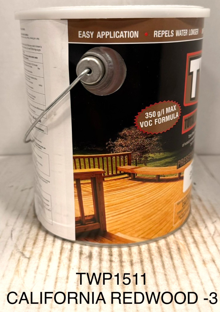 TWP 1511 California Redwood Low Voc Preserv Stain gal DENTED CAN