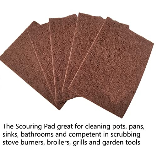 Premium 10 Pack 6″ x 9″ General Purpose Scuff Pads – Scuffing, Scouring, Brown
