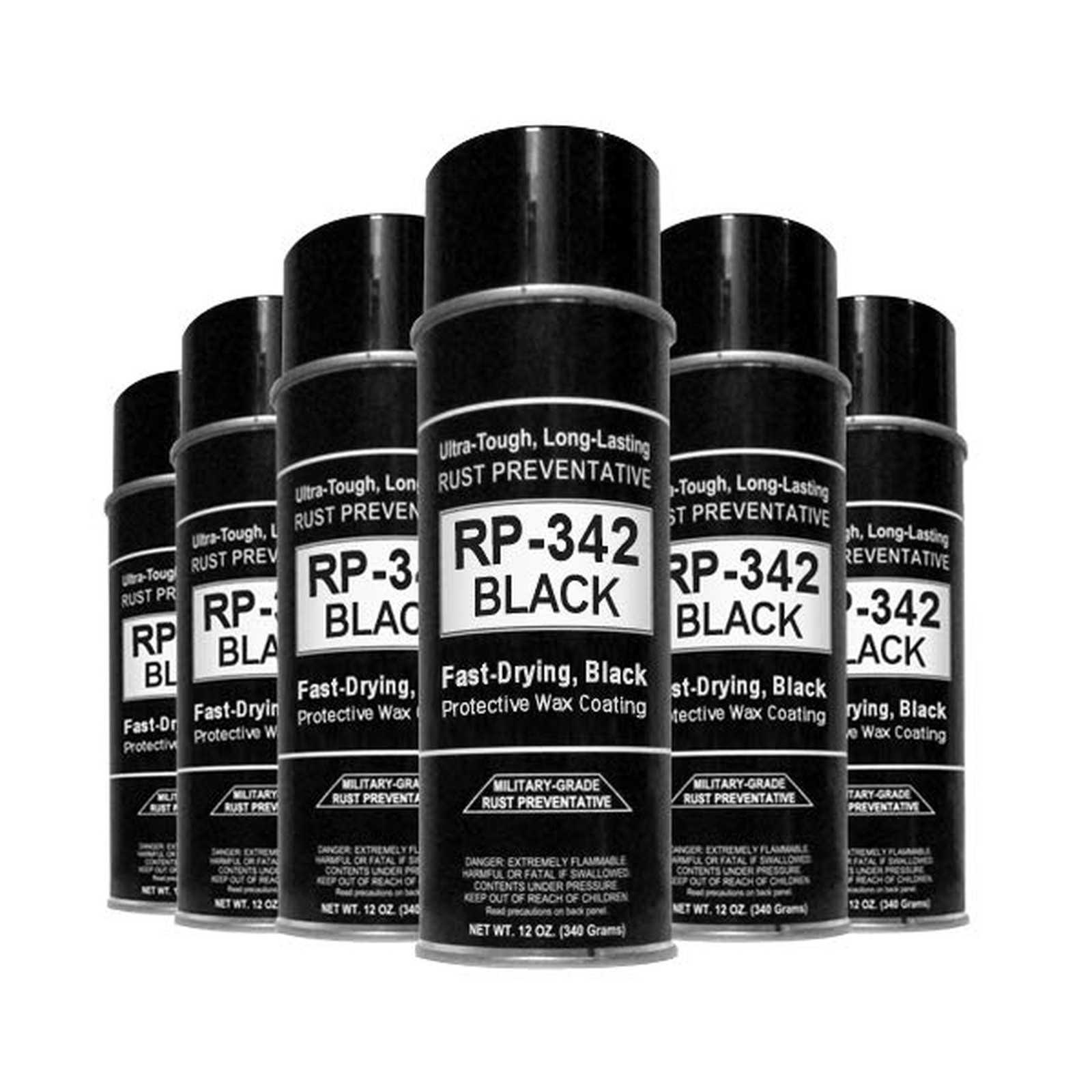 Cosmoline RP-342 Black Rust Preventive Spray (Military-Grade) 6-Cans
