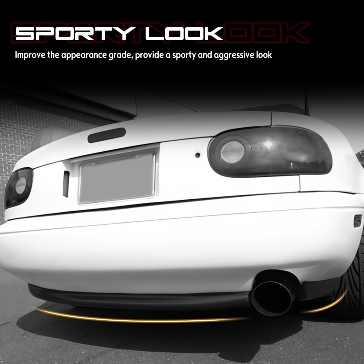 Rear Bumper Lip Diffuser Spoiler, for 1990-1997 Mazda Miata, RS