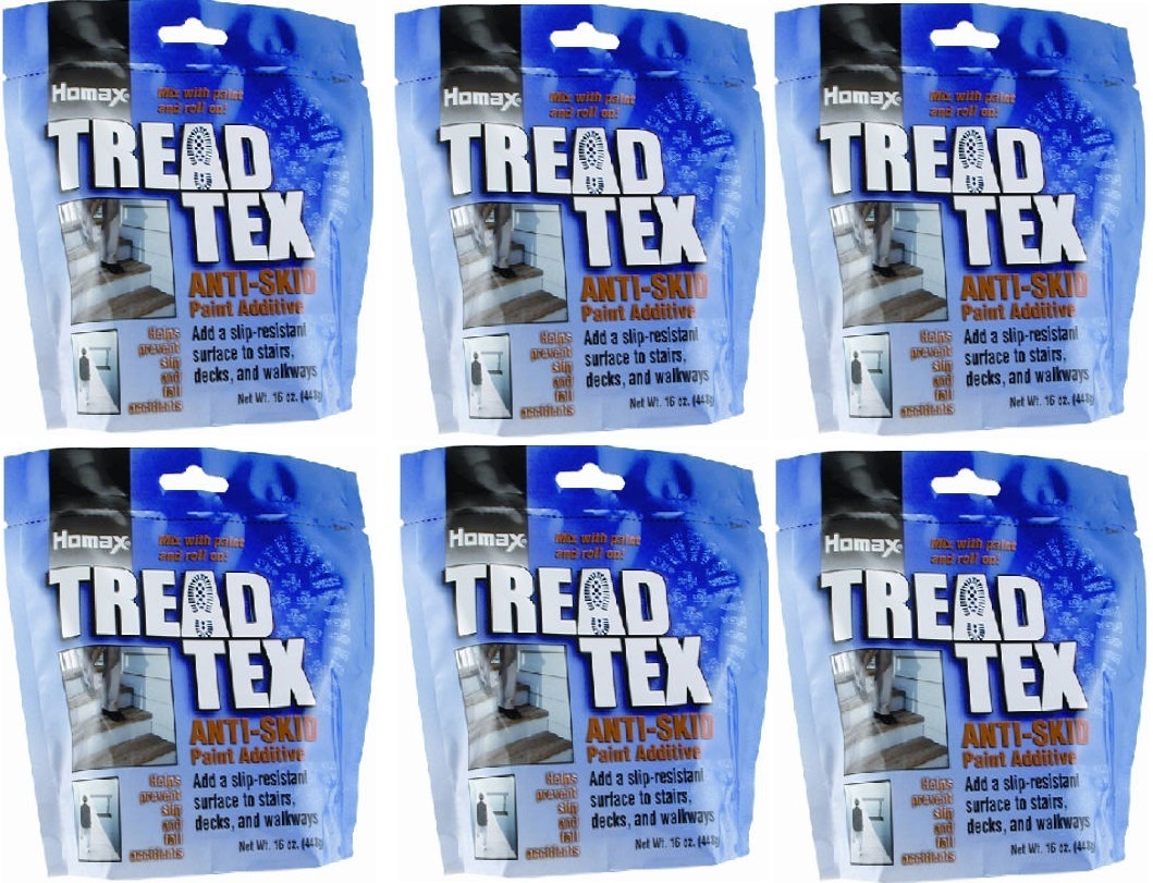 (6) Homax 8600 Tread Tex 1 lb Anti Skid Anti Slip No Slip Paint Additive