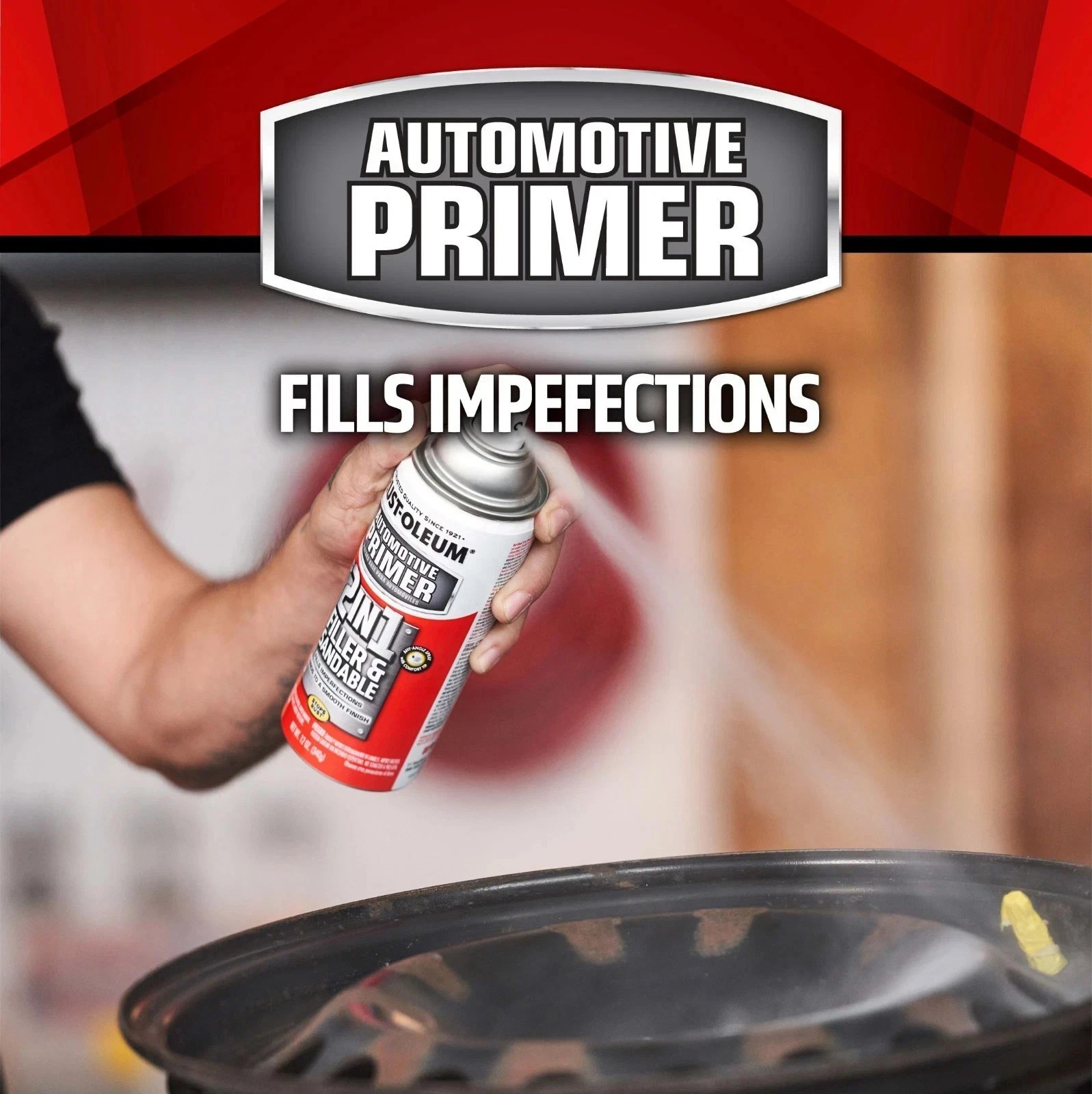3 Pack Rust-Oleum Automotive 2 in 1 Filler Sandable Primer Spray Paint 12oz Gray