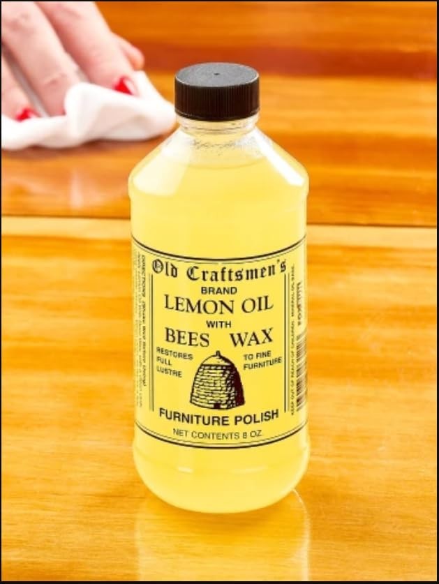 Lemon Oil Beeswax Wood Furniture Polish – 8oz Natural Cleaner & Conditioner