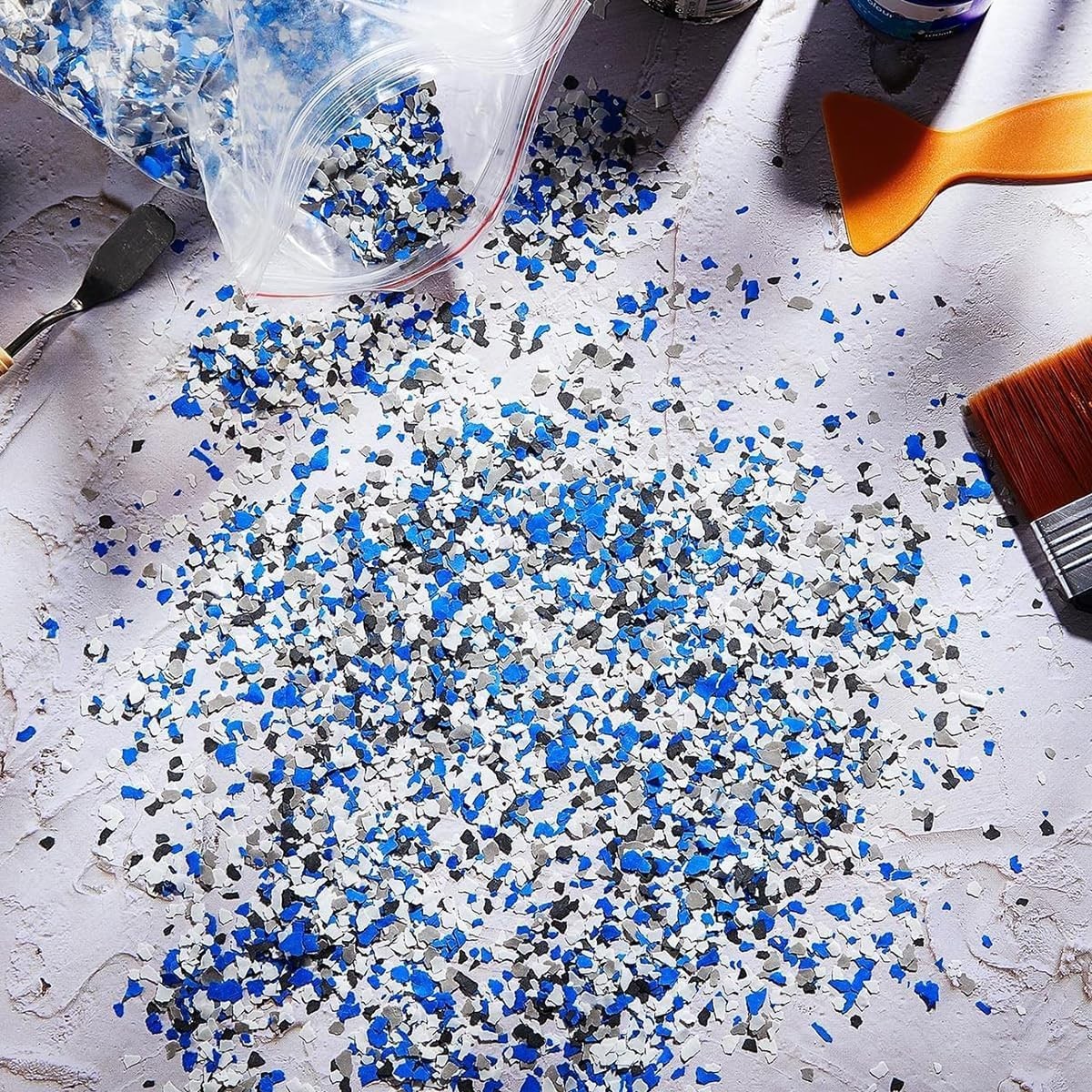 Epoxy Floor Flakes 1Lb, Decorative Floor Coating Flakes for Epoxy Flooring, Enha
