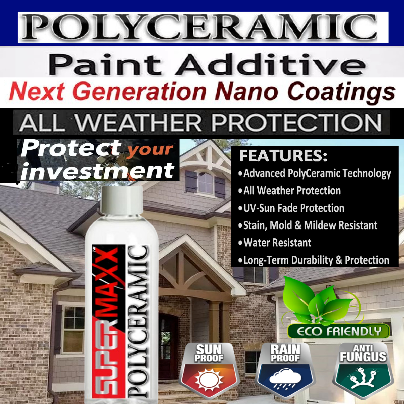 POLYCERAMIC LATEX PAINT ADDITIVE INTERIOR/EXTERIOR FOR ALL WATER BASED PAINTS