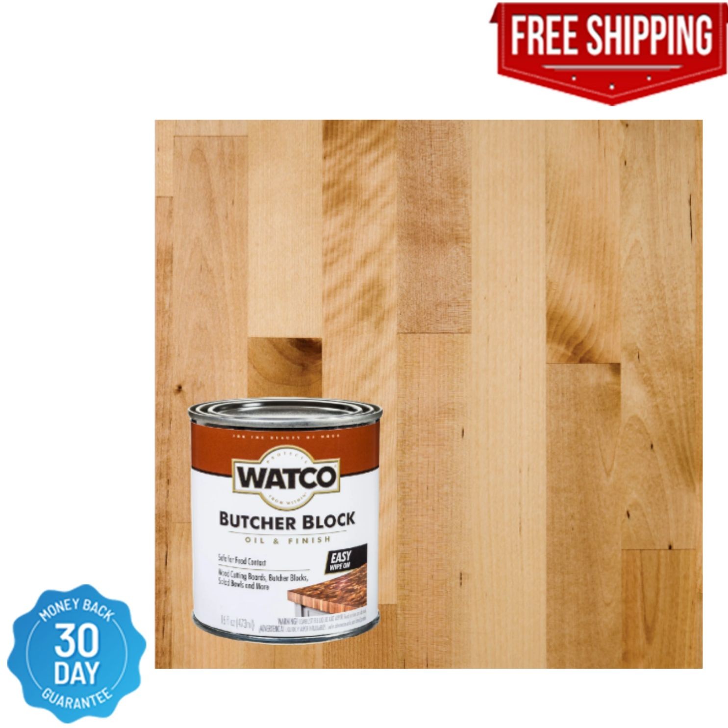 Watco 241758 Butcher Block Oil & Finish, Clear