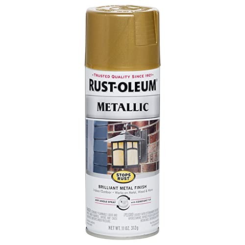 Rust-Oleum 7270830 Stops Rust Metallic Spray Paint, 11 oz, Gold Rush,