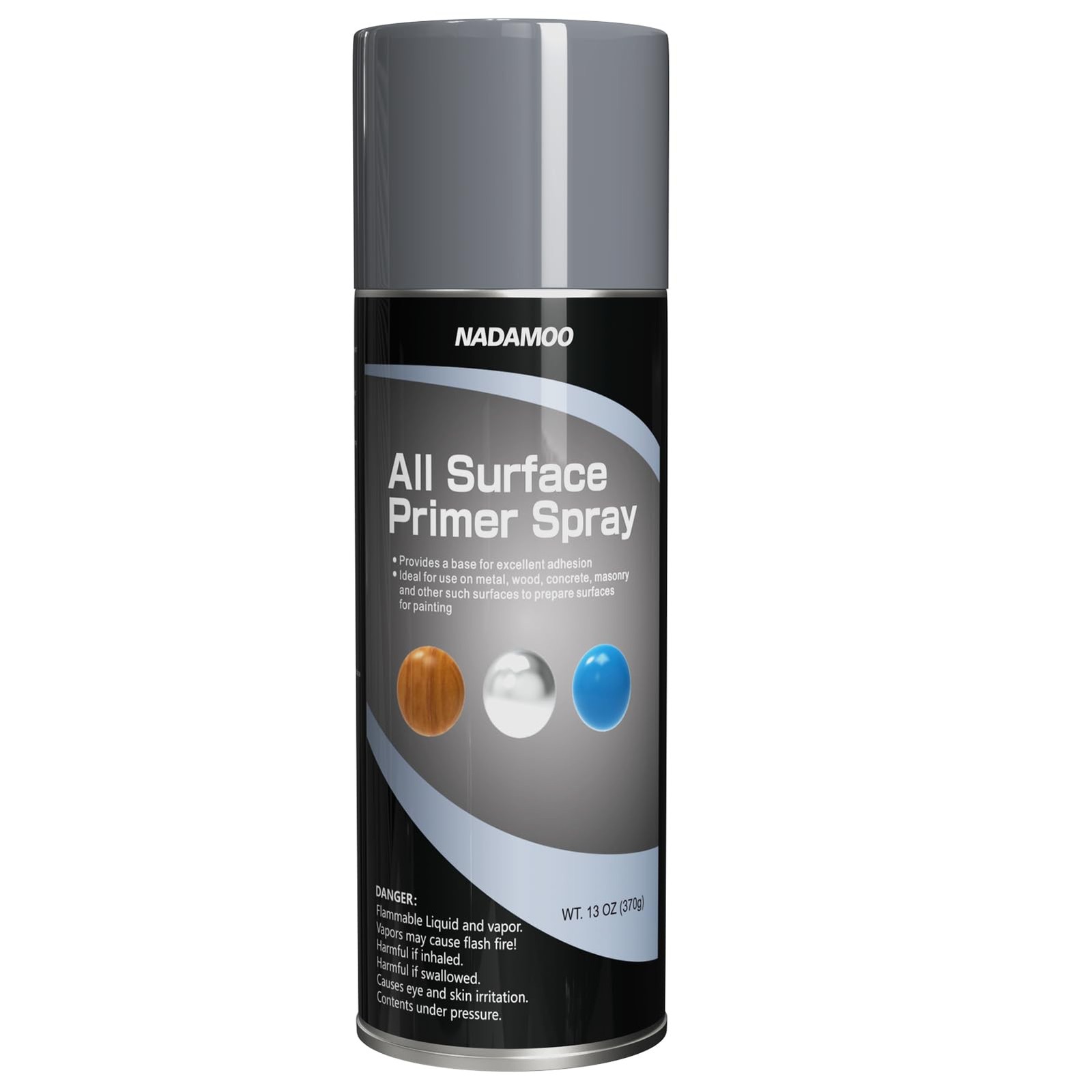 All Surface Primer Spray, One-Part Epoxy Primer Matte Gray, 1 Can, Enhance Ad…