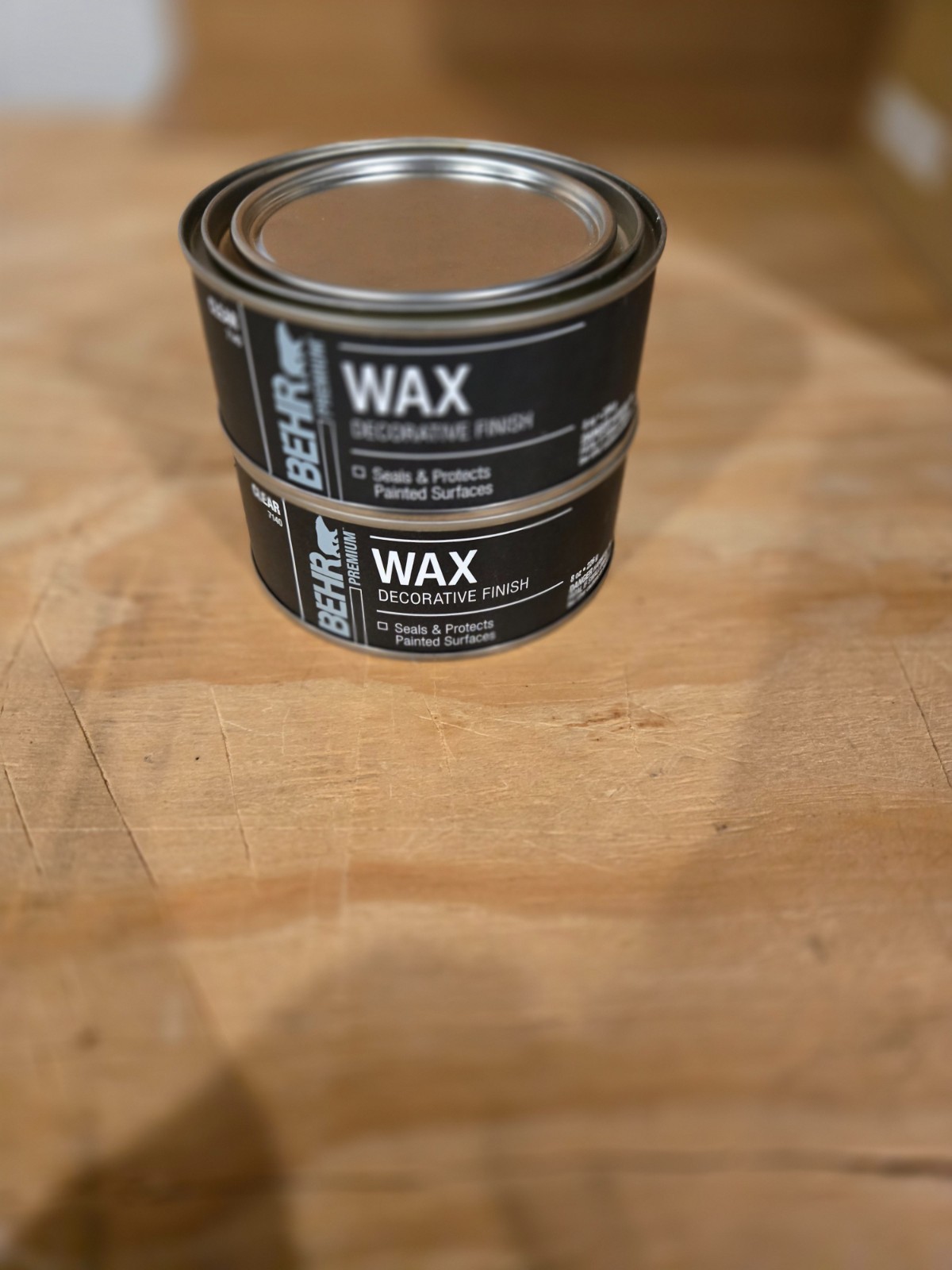 2 PACK BEHR PREMIUM 8 oz. Clear 7140 Interior Chalk Decorative Wax Finish