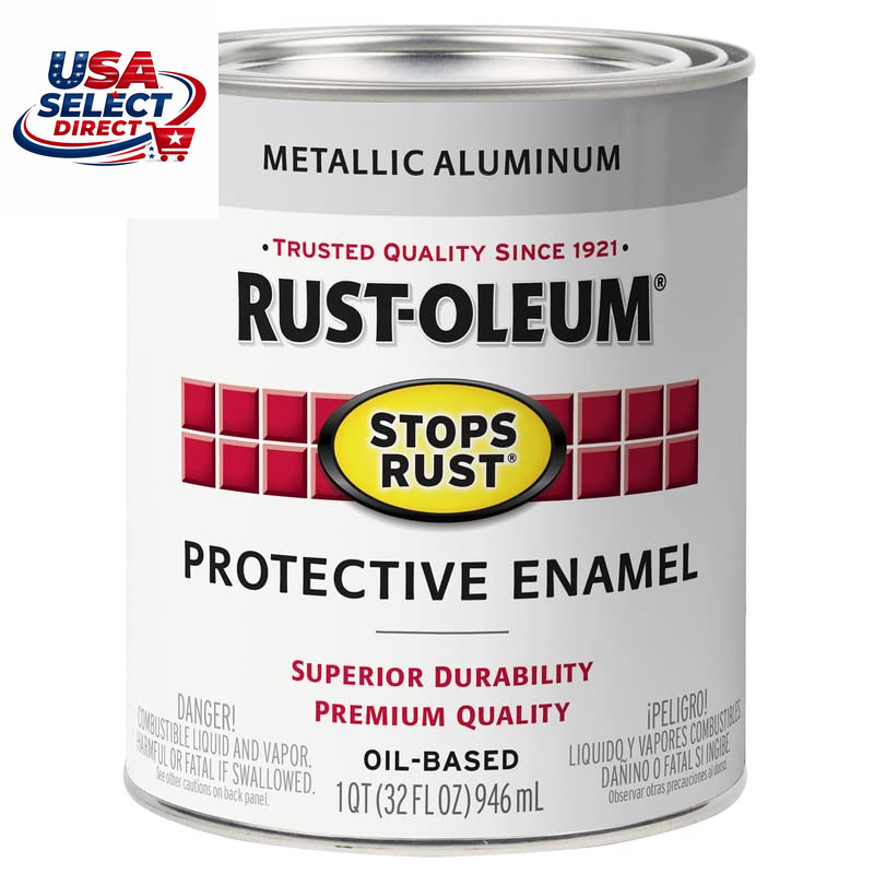 Metallic Aluminum Oil-Based Industrial Enamel Paint Quart