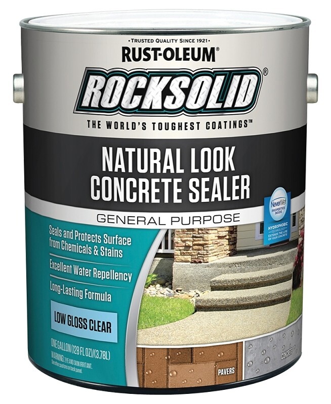 Rust-Oleum 317928 Concrete Sealer, Low Gloss Finish, Clear, Water Base 1 Gal.