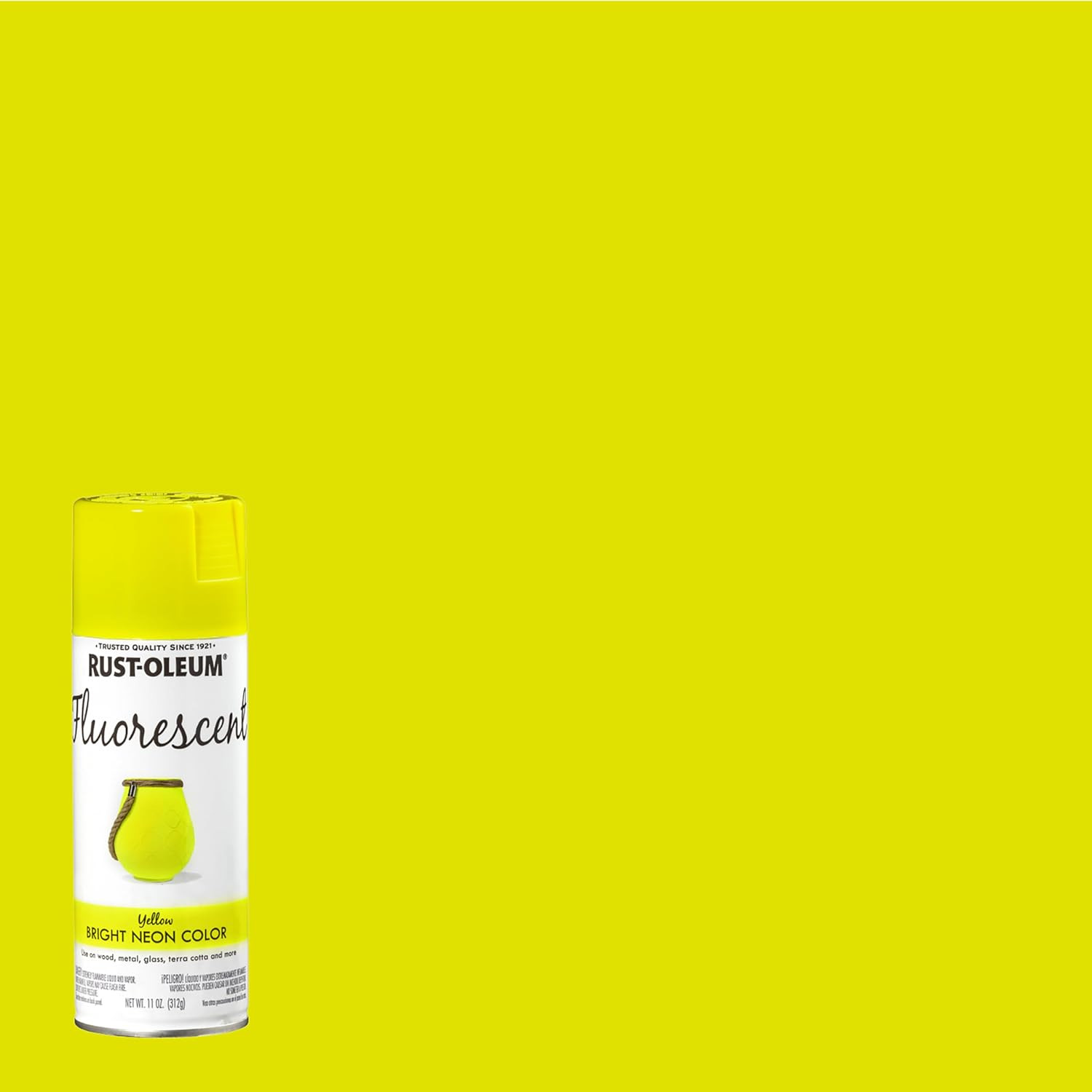 342571 Specialty Fluorescent Spray Paint, 11 Oz, Yellow