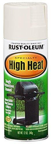 Rust-Oleum 7751830 High Heat Enamel Spray for Wood ad more, White 12 Ounce