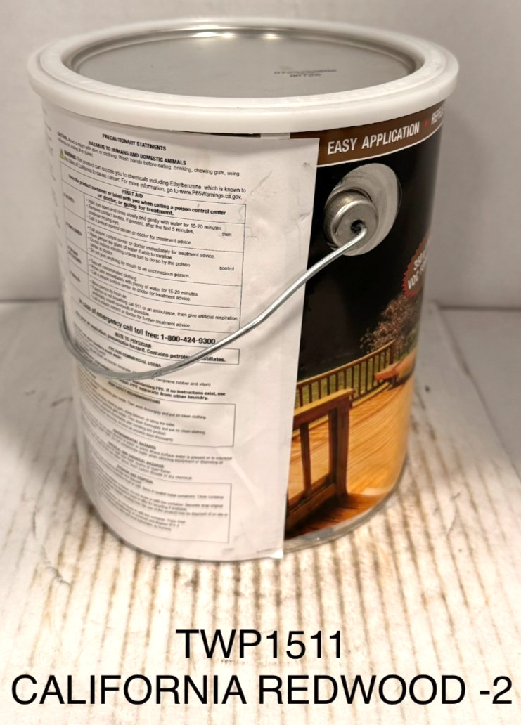 TWP 1511 California Redwood Low Voc Preserv Stain gal DENTED CAN