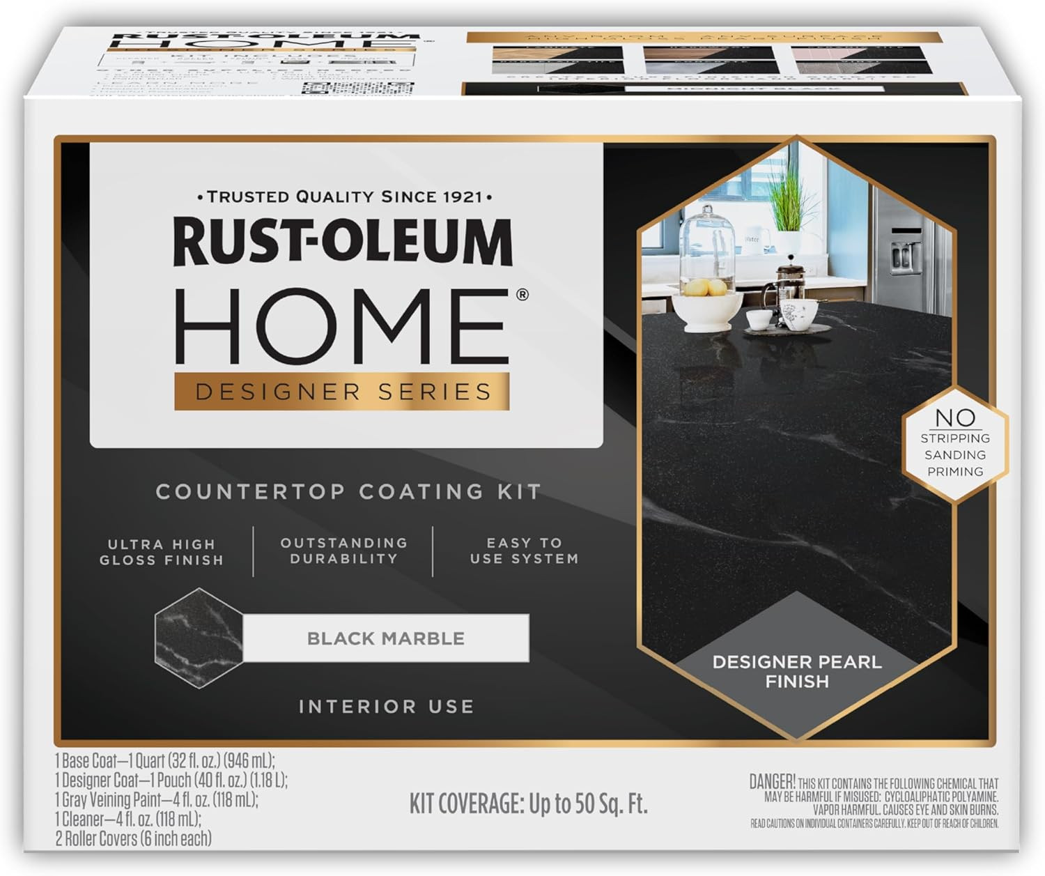396945 HOME Designer Series Marble Countertop Coating Kit | No Stripping Sanding