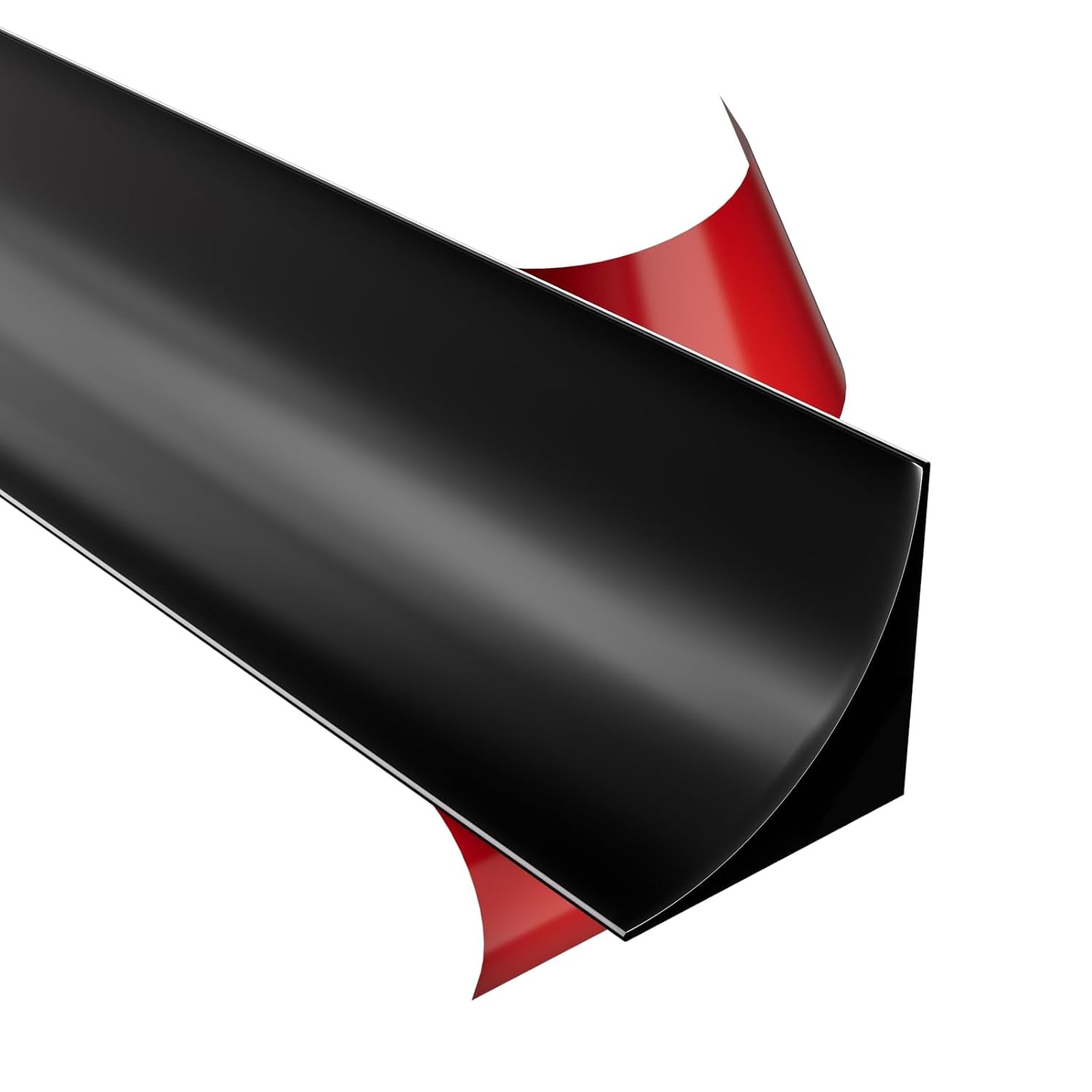 Flexible Quarter Round Molding Trim Peel and Stick 118Inch Black,Small Self