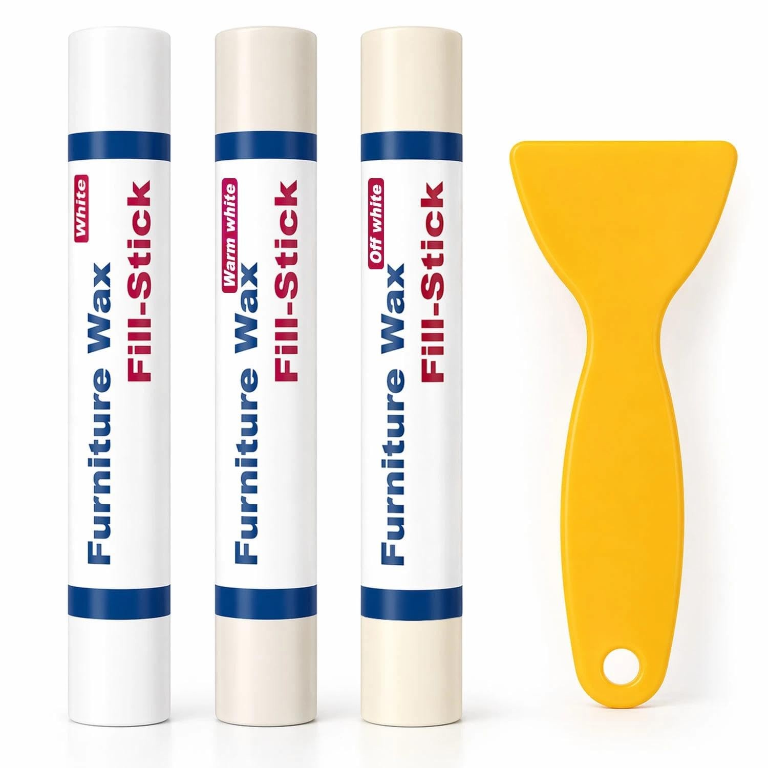 Kenbry Wood Filler Sticks 3 Colors White Wax Fill Stick, 3 Color