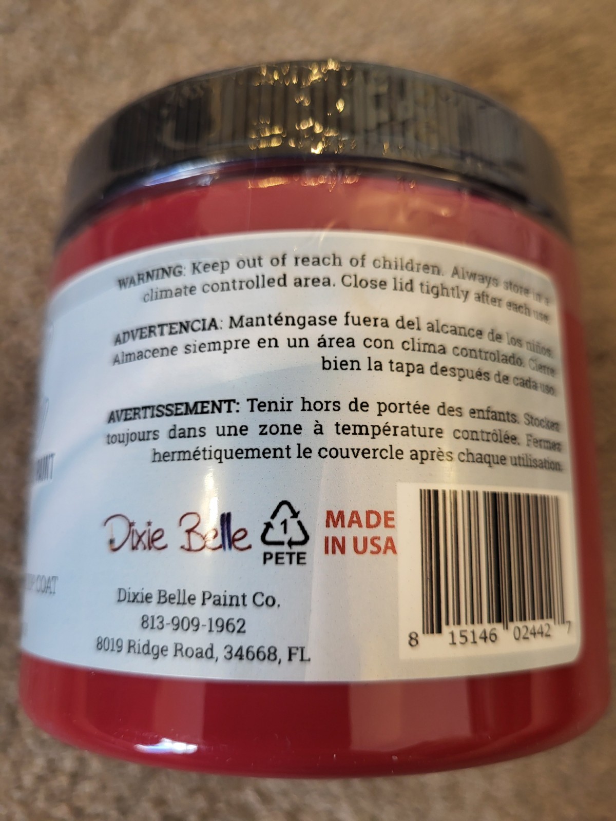 DIXIE BELLE SILK ALL IN ONE MINERAL PAINT FIERY SKY Red 16 oz NEW