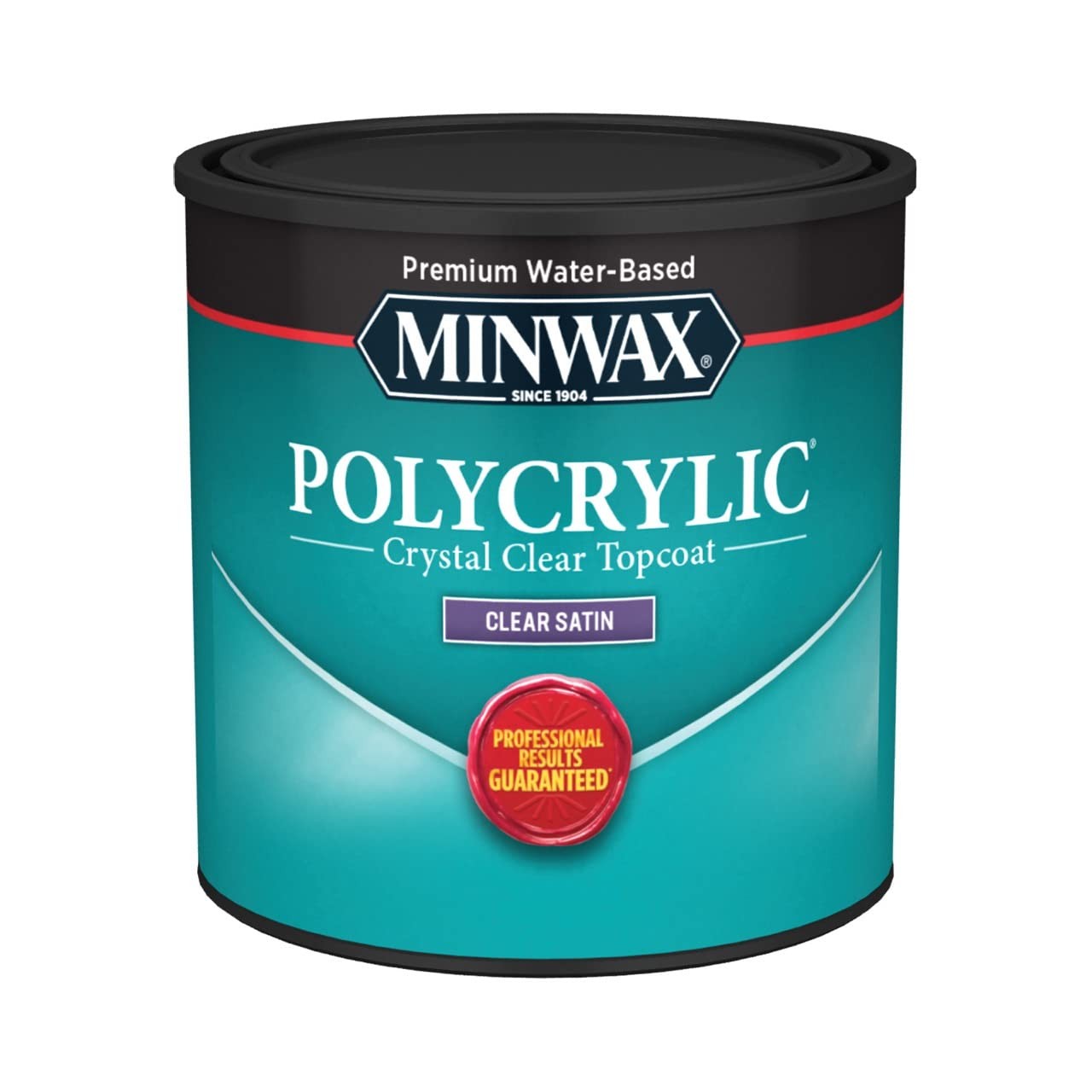 Minwax Polycrylic Clear Satin Wood Finish ½ Pint Protective Wood Coating