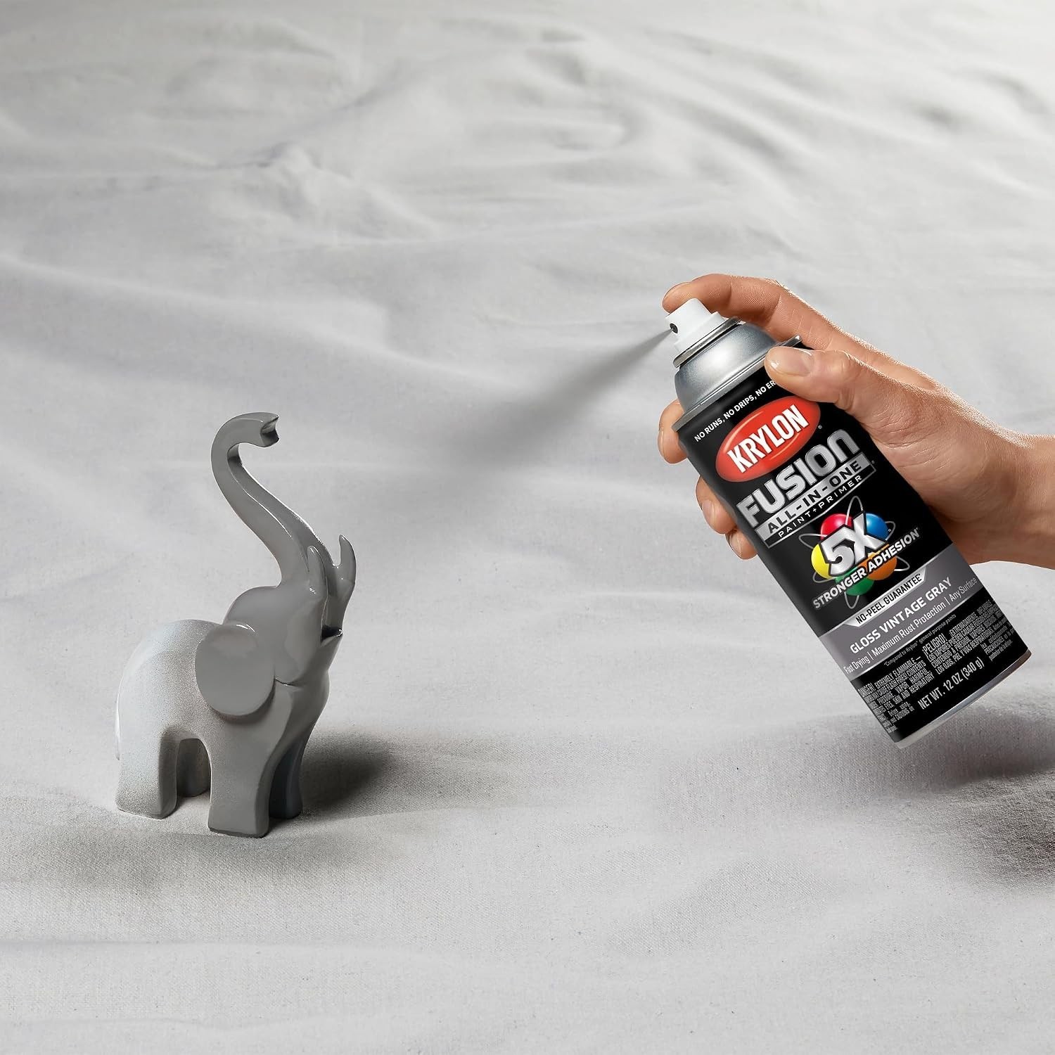 Rust Preventative Spray Paint in Gloss Vintage Gray – 12 oz for All Surfaces
