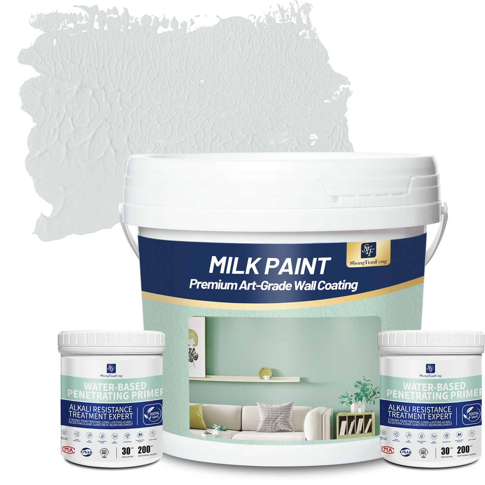 Household All-Surface Latex Paint kit, Low VOC Low Odor 1 Gallon With Primer
