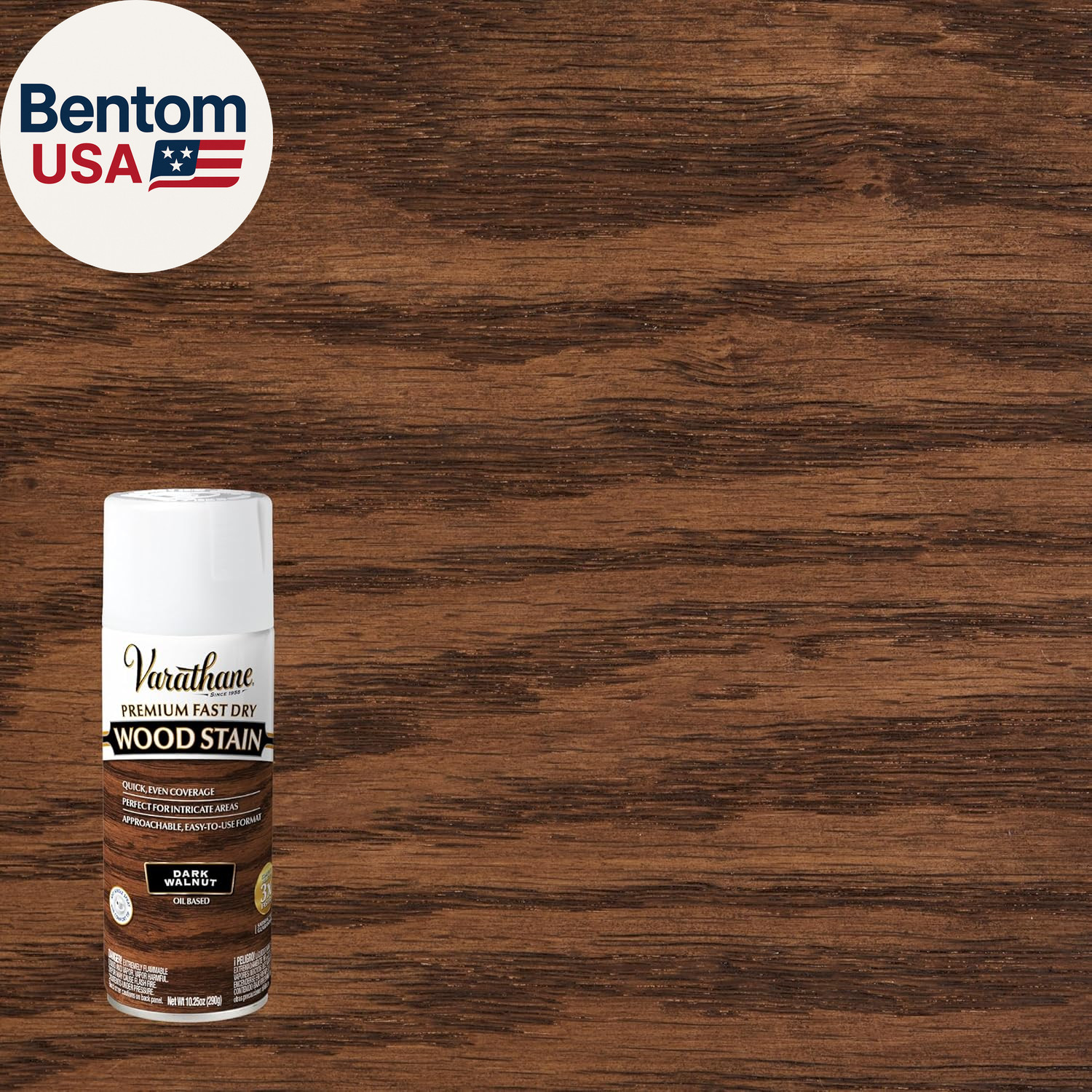 Premium Fast Dry Wood Stain Spray | 1 Hour Dry Time | 1 Coat Color | Interior Wo