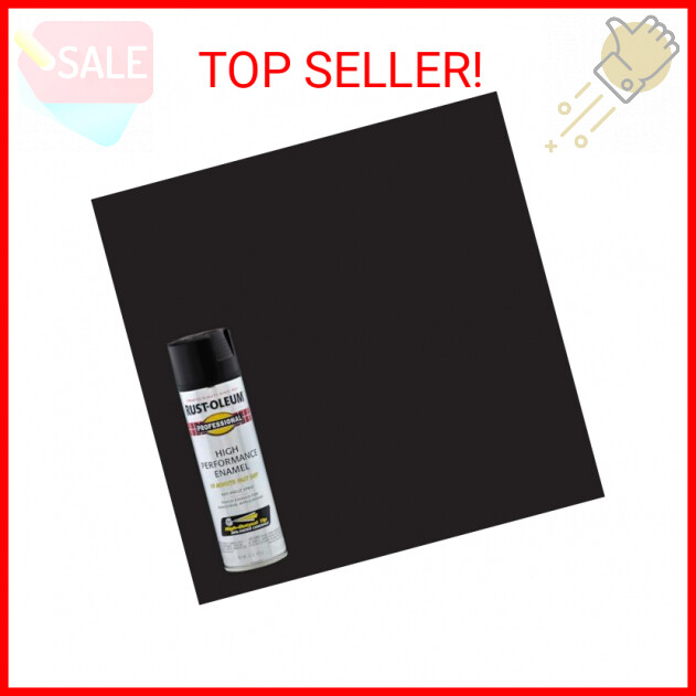 Rust-Oleum 7578838 Professional High Performance Enamel Spray Paint, 15 Oz, Flat