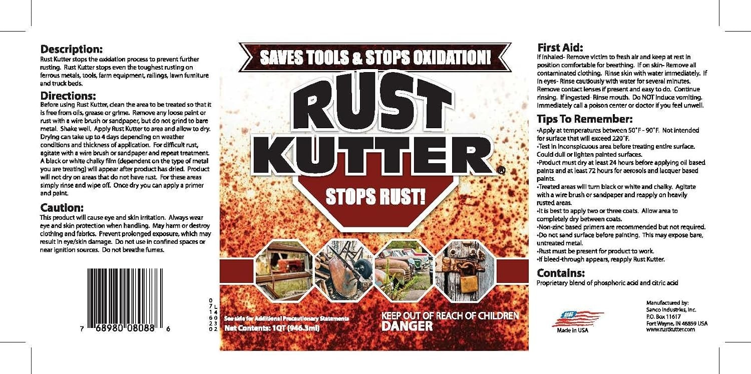 Stops Rust and Converts Rust Spots to Leave A Primed Surface Ready to Paint, …
