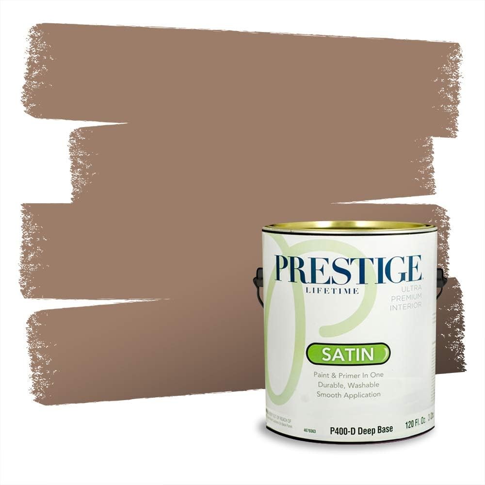 Self-Priming Interior Paint – Satin Finish; Washable & Durable; 1 Gal, 250–400